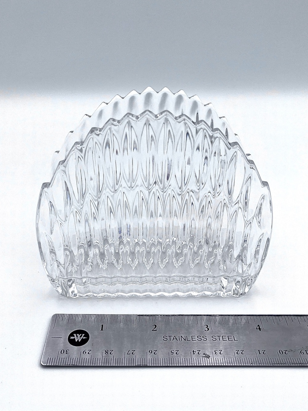 VTG Princess House Royal Highlights #831 Crystal Napkin Holder w 8 Napkin Rings - Picture 7 of 14